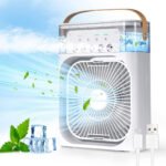 Portable Air Cooler Fan with 7-Color LED Light | USB Personal Air Cooler | Adjustable Wind Speed & 60? Oscillation | Portable Air Cooler for Home, Office & Travel - Image 2