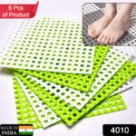 Anti Slip Bath Mat Pack of 6 | Non-Slip Bathroom Safety Mats with Strong Suction Cups | Interlocking Shower Floor Mat Tiles for Bathroom, Toilet & Wet Areas | 28 x 28 cm - Image 3