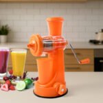 Manual Fruit Juicer with Strong Suction Base | Hand Press Juicer for Fruits & Vegetables | Pulp & Seed Separator | Portable Kitchen Juice Extractor | Food Grade Plastic | Green - Image 2
