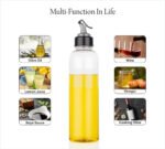 1L Oil Dispenser Bottle for Kitchen | Clear Plastic Oil Pourer with Drip-Free Spout & Controlled Flow Lid | 1000ml Oil Container for Olive Oil, Cooking Oil, Vinegar & Dressings - Image 2
