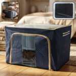 Foldable Cloth Storage Box with Transparent Window (50 x 40 cm) | Breathable Fabric Organizer with Zipper | Clothes, Blanket, Toy & Wardrobe Storage Container | Space Saving Home Organizer - Image 3