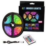 RGB LED Strip Lights 3 Meter with Remote Control | USB Powered Multi-Color LED Light Strip | Waterproof LED Mood Lights for TV, Bedroom, Gaming Setup, Home Decoration & Party Decor