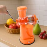 Manual Fruit Juicer with Strong Suction Base | Hand Press Juicer for Fruits & Vegetables | Pulp & Seed Separator | Portable Kitchen Juice Extractor | Food Grade Plastic | Green - Image 3