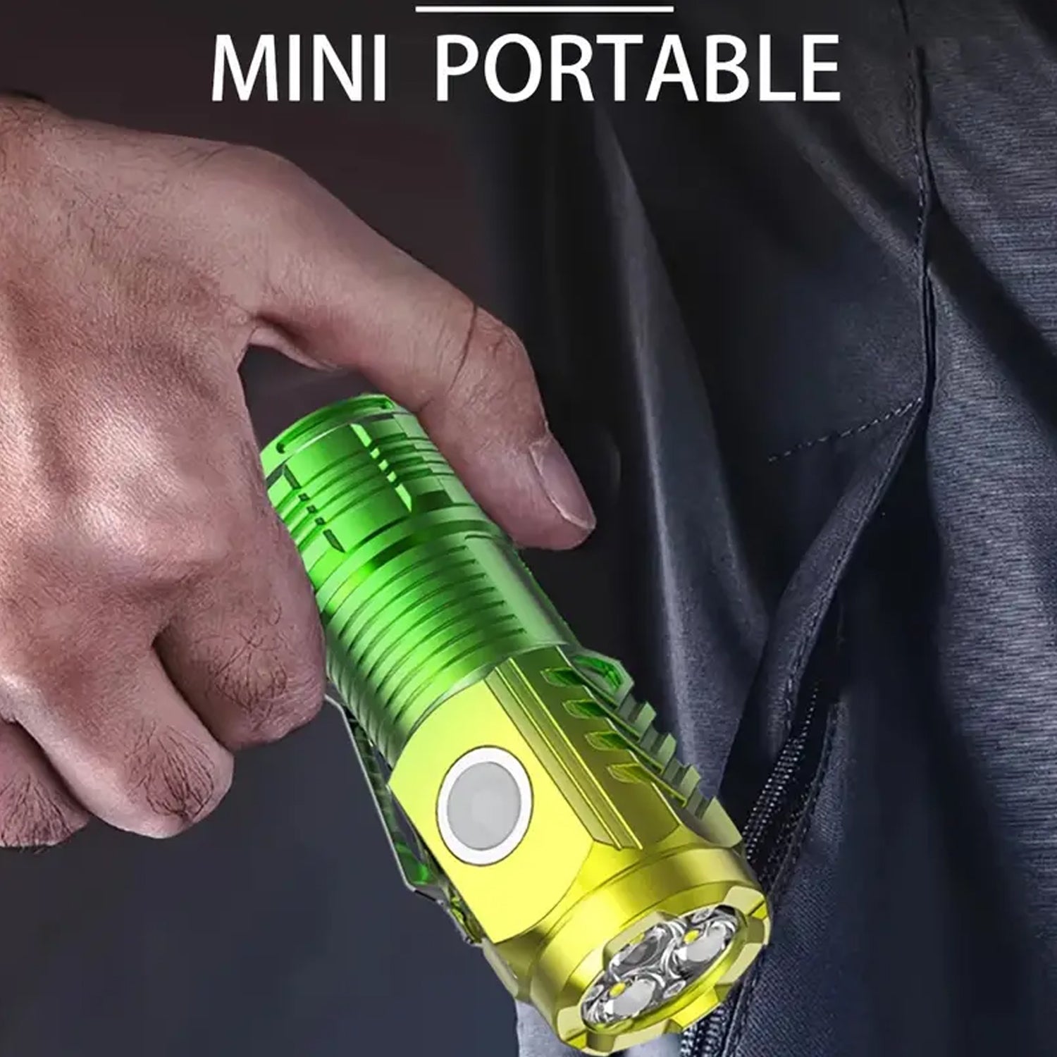 USB Chargeable Mini LED Flashlight Torch Light (1 Pc)