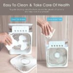 Portable Air Cooler Fan with 7-Color LED Light | USB Personal Air Cooler | Adjustable Wind Speed & 60? Oscillation | Portable Air Cooler for Home, Office & Travel - Image 3