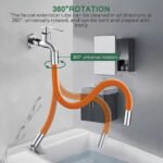 360? Flexible Water Tap Extender for Kitchen & Bathroom Sink | Universal Silicone Faucet Extension with Splash-Proof Aerator | Bendable Water Saving Tap Attachment | Easy Install Faucet Nozzle Adapter - Image 3