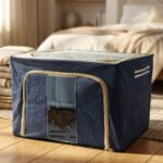 Foldable Cloth Storage Box with Transparent Window (50 x 40 cm) | Breathable Fabric Organizer with Zipper | Clothes, Blanket, Toy & Wardrobe Storage Container | Space Saving Home Organizer - Image 7