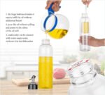 1L Oil Dispenser Bottle for Kitchen | Clear Plastic Oil Pourer with Drip-Free Spout & Controlled Flow Lid | 1000ml Oil Container for Olive Oil, Cooking Oil, Vinegar & Dressings - Image 6