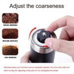 Manual Coffee Grinder with Adjustable Ceramic Burr | Stainless Steel Hand Coffee Bean Grinder | Portable Hand Crank Coffee Mill for Espresso, French Press, Pour Over & Travel Brewing - Image 3
