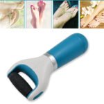 Electric Foot Callus Remover | Rechargeable Pedicure Tool with 360? Rotating Coarse Roller | Waterproof Foot File for Dry Skin, Cracked Heels & Dead Skin Removal | USB Powered | White & Blue - Image 3