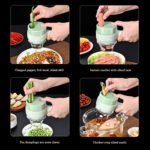Indo Glow 4-in-1 Electric Vegetable Cutter | USB Rechargeable Handheld Food Chopper & Slicer | Electric Garlic Chopper, Fruit Cutter, Vegetable Dicer with One-Touch Cleaning - Image 2