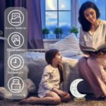 Moon Crystal Lamp USB Rechargeable | 3 Color Dimmable Touch Control LED Night Light | Portable Moon Shape Table Lamp with 1500mAh Battery | Bedroom, Living Room, Desk & Home D?cor Light | Golden - Image 5