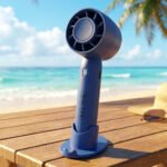 Rechargeable Mini Handheld Fan with Stand | Portable USB Charging Personal Cooling Fan | Dual Use Handheld & Desk Fan | Lightweight Travel Fan for Home, Office & Outdoor Use - Image 2
