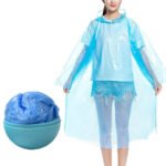 Kids Disposable Raincoat with Hood & Portable Storage Case | Waterproof Emergency Rain Poncho for Boys & Girls | Lightweight Travel Rainwear with Clip-On Carry Case | Compact Monsoon Rain Protection