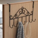 Indo Glow Over Door Hanger Rack with 7 Hooks | Heavy Duty Metal Door Hanging Organizer | Space Saving Coat, Towel, Bag & Clothes Holder for Bedroom, Bathroom, Kitchen & Entryway - Image 3