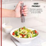 Thumb Press Salt & Pepper Grinder | One-Handed Stainless Steel Spice Mill | Adjustable Coarseness | Manual Pepper Mill for Black Pepper, Rock Salt & Dry Spices | Refillable Kitchen Seasoning Grinder - Image 7