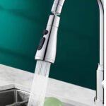 720? Rotatable Kitchen Faucet Sprayer Attachment | 3 Water Flow Modes | Water Saving Tap Extender | Brass & ABS Sink Faucet Nozzle for Kitchen & Bathroom | Universal Fit | Silver - Image 6