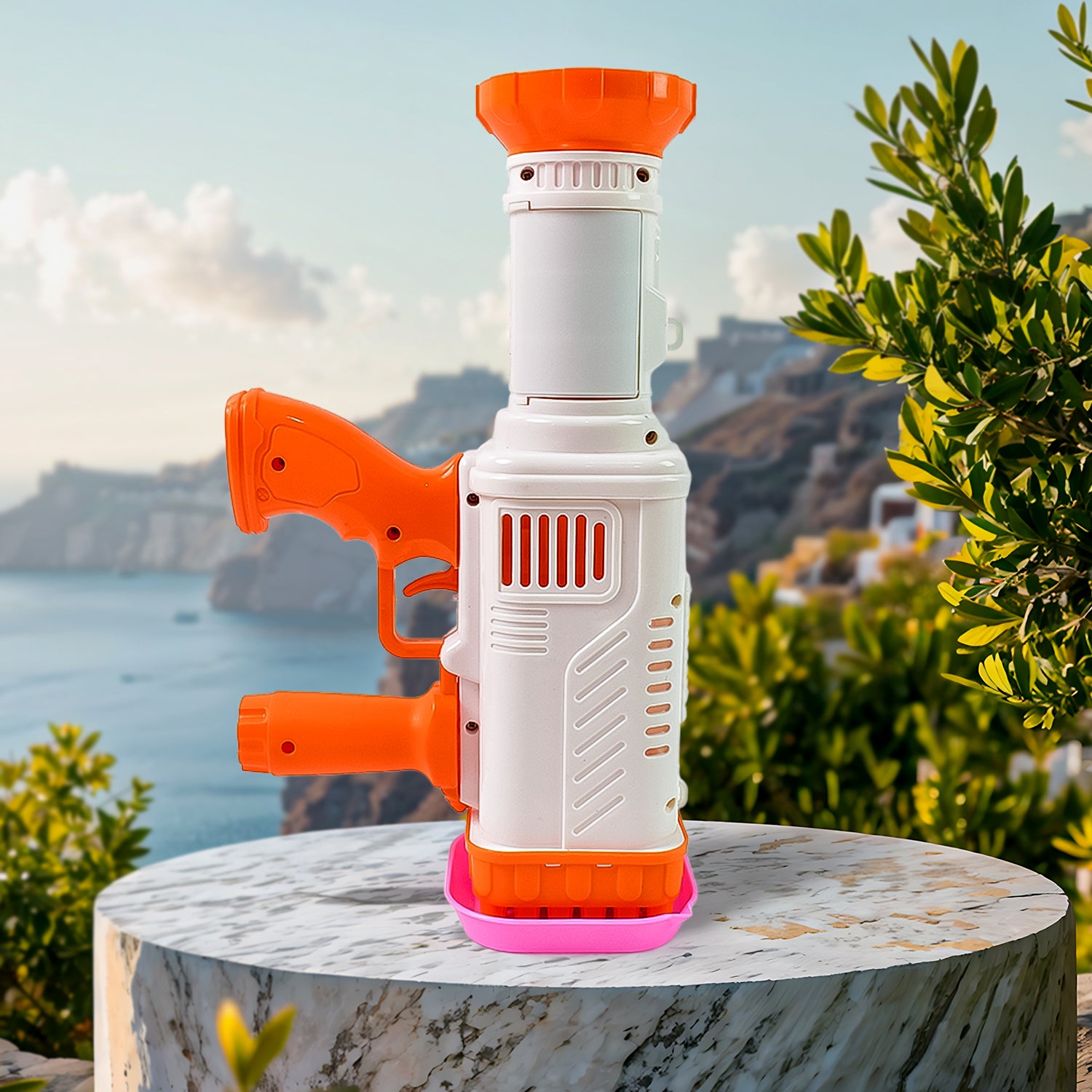 32-Hole Rechargeable Bubble Gun Toy Powerful, Big Bubble Machine for Child, Fun Continuous Blowing (1 Set)