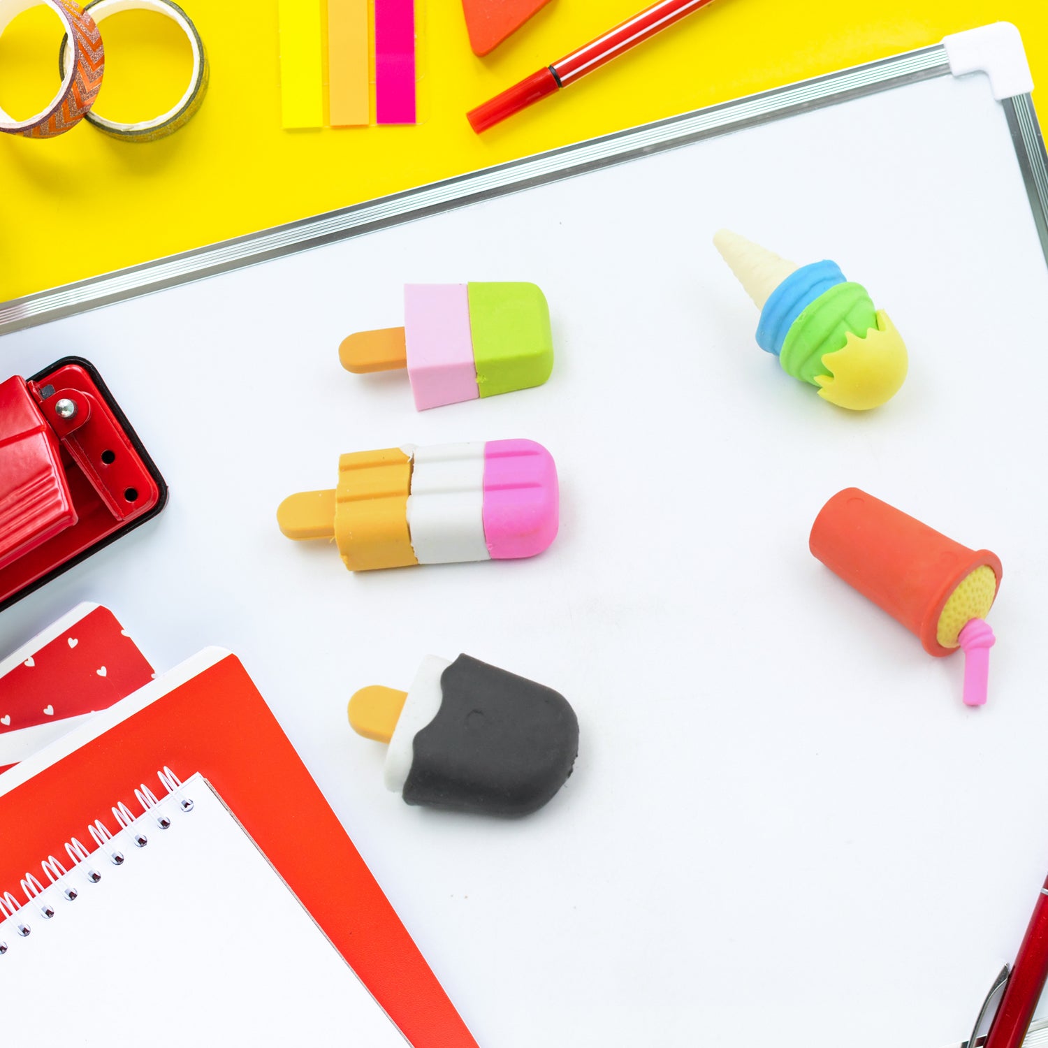 Mini Eraser Set (5-Pack) for Kids | Fun Novelty Designs | Small Bulk Erasers for School Supplies, Classroom Prizes & Birthday Party Favors