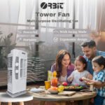 Orbit Micro Oscillating Tower Fan | 45W Portable Table Fan with Oscillation | Adjustable Speed Control | Quiet Cooling Fan for Home, Office, Bedroom & Dorm Room | Compact Tower Design - Image 5