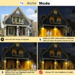 Solar Wall Lamp with Motion Sensor | Outdoor Waterproof LED Security Light | 1800mAh Solar Powered Wireless Wall Light with 3 Lighting Modes | Dusk to Dawn Garden, Patio, Porch & Pathway Lamp | Black - Image 6