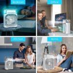 Portable Air Cooler Fan with 7-Color LED Light | USB Personal Air Cooler | Adjustable Wind Speed & 60? Oscillation | Portable Air Cooler for Home, Office & Travel - Image 5