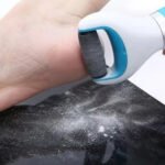 Electric Foot Callus Remover | Rechargeable Pedicure Tool with 360? Rotating Coarse Roller | Waterproof Foot File for Dry Skin, Cracked Heels & Dead Skin Removal | USB Powered | White & Blue - Image 5
