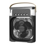 Portable Mini Air Cooler Fan with 7 Color LED Light | USB Powered Personal Air Cooler with Water Tank & Mist Function | Adjustable Wind Speed | 60? Adjustable Airflow | Desk Cooling Fan for Home