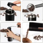 Manual Coffee Grinder with Adjustable Ceramic Burr | Stainless Steel Hand Coffee Bean Grinder | Portable Hand Crank Coffee Mill for Espresso, French Press, Pour Over & Travel Brewing - Image 6
