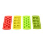 Plastic Ice Cube Tray Set 4 Pieces | BPA Free Flexible Ice Moulds with Heart & Stick Shapes | Reusable Food Grade Ice Cube Maker for Freezer, Chocolate, Jelly & Baby Food