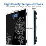 Digital Bathroom Scale | Electronic Body Weight Weighing Machine with LCD Display | Tempered Glass Personal Health Scale | High Precision Weight Monitor for Home Use | 180 kg Capacity | Black - Image 4