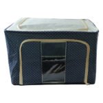 Foldable Cloth Storage Box with Transparent Window (50 x 40 cm) | Breathable Fabric Organizer with Zipper | Clothes, Blanket, Toy & Wardrobe Storage Container | Space Saving Home Organizer