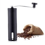 Manual Coffee Grinder with Adjustable Ceramic Burr | Stainless Steel Hand Coffee Bean Grinder | Portable Hand Crank Coffee Mill for Espresso, French Press, Pour Over & Travel Brewing