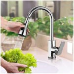 720? Rotatable Kitchen Faucet Sprayer Attachment | 3 Water Flow Modes | Water Saving Tap Extender | Brass & ABS Sink Faucet Nozzle for Kitchen & Bathroom | Universal Fit | Silver - Image 7