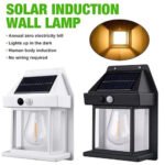 Solar Wall Lamp with Motion Sensor | Outdoor Waterproof LED Security Light | 1800mAh Solar Powered Wireless Wall Light with 3 Lighting Modes | Dusk to Dawn Garden, Patio, Porch & Pathway Lamp | Black - Image 5
