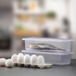 Freezer Storage Containers Set of 6 (1500ML Each) with Drain Tray | Airtight Food Storage Boxes for Fruits, Vegetables & Leftovers | Stackable Fridge Organizer Containers | BPA Free Plastic - Image 3
