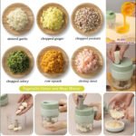 Indo Glow 4-in-1 Electric Vegetable Cutter | USB Rechargeable Handheld Food Chopper & Slicer | Electric Garlic Chopper, Fruit Cutter, Vegetable Dicer with One-Touch Cleaning - Image 7