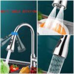 720? Rotatable Kitchen Faucet Sprayer Attachment | 3 Water Flow Modes | Water Saving Tap Extender | Brass & ABS Sink Faucet Nozzle for Kitchen & Bathroom | Universal Fit | Silver - Image 3