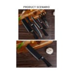 Quickslice 6-Piece Stainless Steel Knife Set with Peeler & Kitchen Scissors | Sharp Multipurpose Kitchen Knives for Cutting, Slicing & Chopping | Ergonomic Handle Cooking Tool Set - Image 6