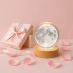 3D Crystal Ball Lamp with Wooden Base | LED Crystal Globe Night Light | Laser Engraved Decorative Table Lamp for Bedroom, Living Room, Office & Home D?cor | Warm White Light | Transparent - Image 6