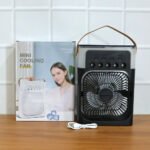 Portable Mini Air Cooler Fan with 7 Color LED Light | USB Powered Personal Air Cooler with Water Tank & Mist Function | Adjustable Wind Speed | 60? Adjustable Airflow | Desk Cooling Fan for Home - Image 6