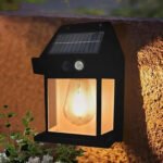 Solar Wall Lamp with Motion Sensor | Outdoor Waterproof LED Security Light | 1800mAh Solar Powered Wireless Wall Light with 3 Lighting Modes | Dusk to Dawn Garden, Patio, Porch & Pathway Lamp | Black - Image 2