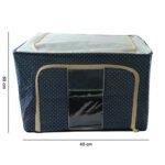 Foldable Cloth Storage Box with Transparent Window (50 x 40 cm) | Breathable Fabric Organizer with Zipper | Clothes, Blanket, Toy & Wardrobe Storage Container | Space Saving Home Organizer - Image 5