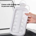 ChillSphere 2-in-1 Ice Ball Maker Tray with Portable Bottle | Makes 17 Round Ice Spheres | Food Grade Tritan Material | Slow Melting Ice Mold for Cocktails, Coffee, Tea & Juice | BPA Free | Blue - Image 3