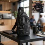 FERVENT Waterproof USB Charging Sling Bag | Crossbody Chest Bag with USB Port & Headphone Hole | Anti-Splash Travel Sling Bag for Men & Women | Multi-Pocket Shoulder Bag for Travel - Image 6