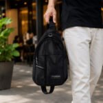 FERVENT Waterproof USB Charging Sling Bag | Crossbody Chest Bag with USB Port & Headphone Hole | Anti-Splash Travel Sling Bag for Men & Women | Multi-Pocket Shoulder Bag for Travel - Image 5