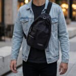 FERVENT Waterproof USB Charging Sling Bag | Crossbody Chest Bag with USB Port & Headphone Hole | Anti-Splash Travel Sling Bag for Men & Women | Multi-Pocket Shoulder Bag for Travel - Image 4
