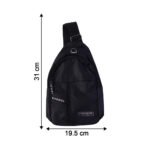FERVENT Waterproof USB Charging Sling Bag | Crossbody Chest Bag with USB Port & Headphone Hole | Anti-Splash Travel Sling Bag for Men & Women | Multi-Pocket Shoulder Bag for Travel - Image 3
