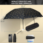 Compact 3 Fold Umbrella with Zip Case | UV Protection Sun & Rain Umbrella | Lightweight Travel Umbrella for Men, Women & Kids | Portable Folding Umbrella for Daily Use - Image 4