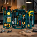 Home Tool Kit Set with Carry Case | Multi-Purpose Hand Tools for Home Repair, DIY Projects & Maintenance | Hammer, Wrench, Pliers, Screwdrivers, Measuring Tape & LED Torch - Image 4